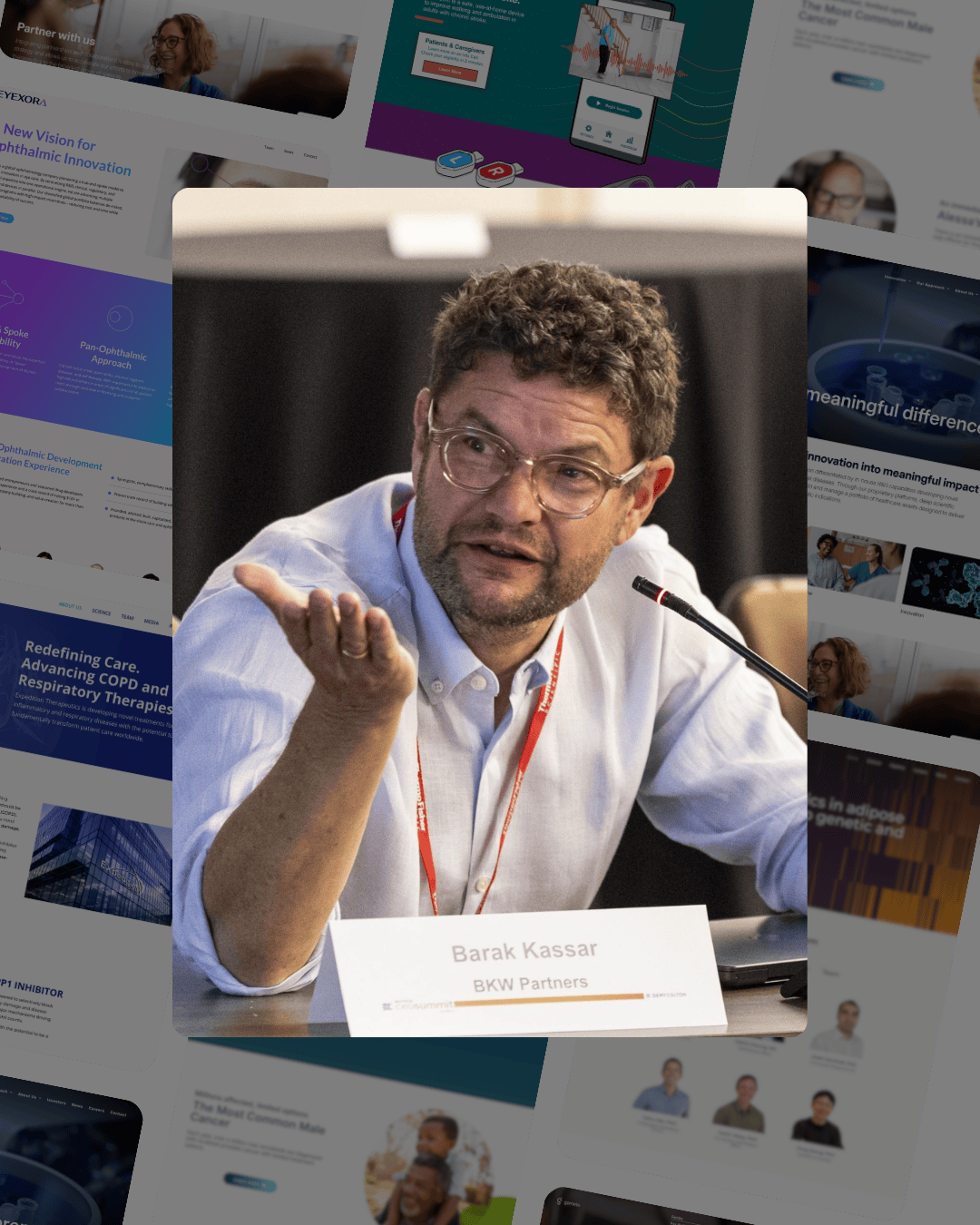 Barak Kassar speaking at a conference panel
